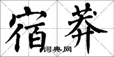 翁闓運宿莽楷書怎么寫