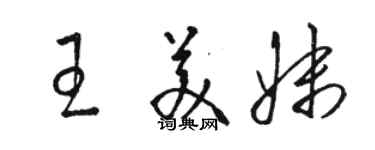 駱恆光王美妹草書個性簽名怎么寫