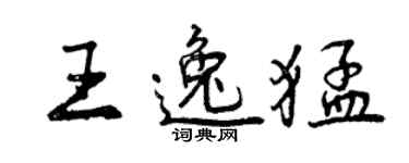曾慶福王逸猛行書個性簽名怎么寫