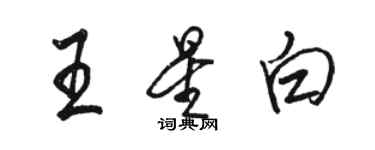 駱恆光王星白行書個性簽名怎么寫