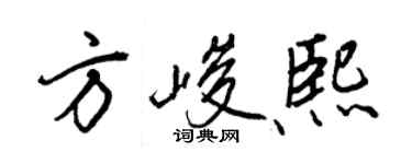 王正良方峻熙行書個性簽名怎么寫