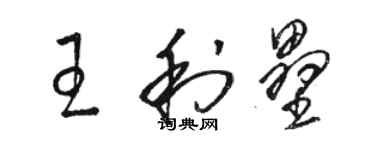 駱恆光王利壘草書個性簽名怎么寫