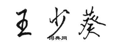 駱恆光王少葵行書個性簽名怎么寫