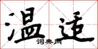 周炳元溫適楷書怎么寫