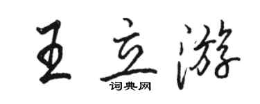 駱恆光王立遊行書個性簽名怎么寫