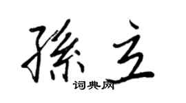 王正良孫立行書個性簽名怎么寫