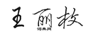 駱恆光王麗枚行書個性簽名怎么寫