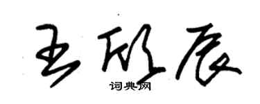 朱錫榮王欣辰草書個性簽名怎么寫