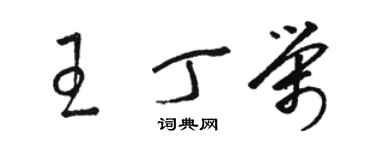 駱恆光王丁榮草書個性簽名怎么寫