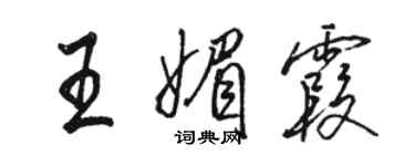 駱恆光王媚霞行書個性簽名怎么寫