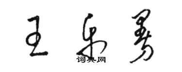 駱恆光王樂曼草書個性簽名怎么寫