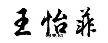 胡問遂王怡菲行書個性簽名怎么寫