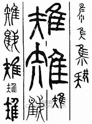 金石大字典的篆刻印章雉