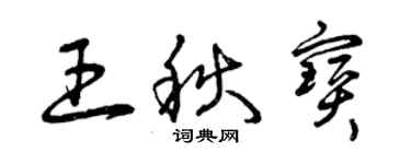 曾慶福王秋寶草書個性簽名怎么寫