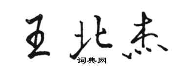 駱恆光王北傑行書個性簽名怎么寫