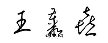 梁錦英王叢喜草書個性簽名怎么寫