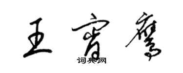 梁錦英王宵鷹草書個性簽名怎么寫