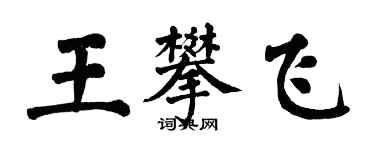 翁闓運王攀飛楷書個性簽名怎么寫