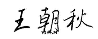 王正良王朝秋行書個性簽名怎么寫
