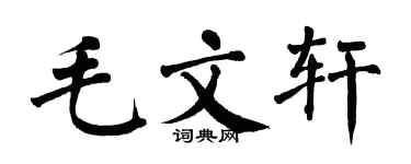 翁闓運毛文軒楷書個性簽名怎么寫