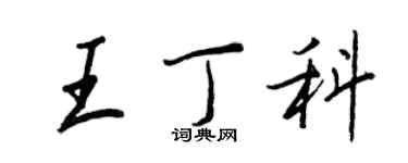 王正良王丁科行書個性簽名怎么寫