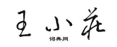 駱恆光王小莊草書個性簽名怎么寫