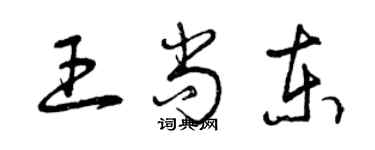曾慶福王尚東草書個性簽名怎么寫