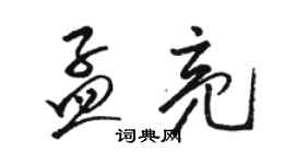 駱恆光孟亮草書個性簽名怎么寫