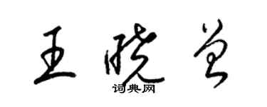 梁錦英王曉曾草書個性簽名怎么寫