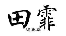 翁闓運田霏楷書個性簽名怎么寫
