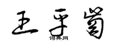 曾慶福王平崗草書個性簽名怎么寫