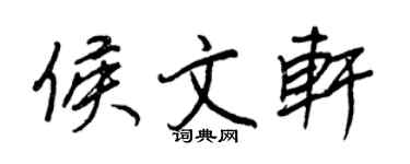 王正良侯文軒行書個性簽名怎么寫