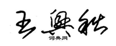 朱錫榮王興秋草書個性簽名怎么寫