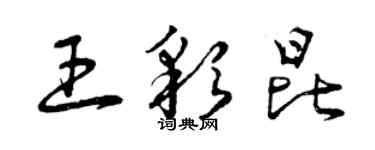 曾慶福王彩昆草書個性簽名怎么寫