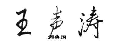 駱恆光王聲濤行書個性簽名怎么寫