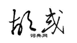 駱恆光胡或草書個性簽名怎么寫