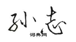 駱恆光孫志行書個性簽名怎么寫