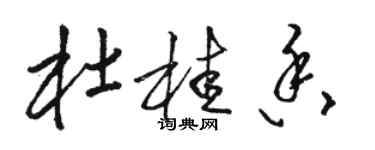 駱恆光杜桂香草書個性簽名怎么寫