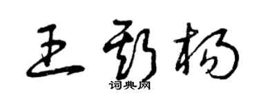 曾慶福王斯楊草書個性簽名怎么寫