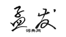 駱恆光孟發草書個性簽名怎么寫