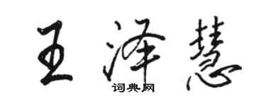 駱恆光王澤慧行書個性簽名怎么寫