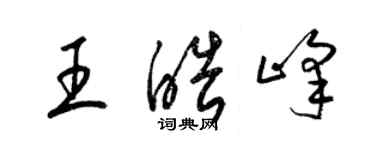 梁錦英王皓峰草書個性簽名怎么寫