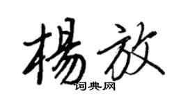 王正良楊放行書個性簽名怎么寫