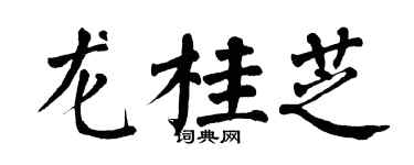 翁闓運龍桂芝楷書個性簽名怎么寫