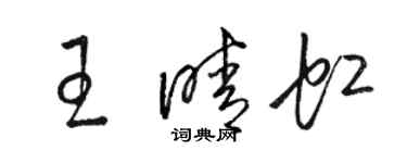 駱恆光王晴虹草書個性簽名怎么寫