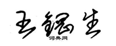 朱錫榮王鋼生草書個性簽名怎么寫
