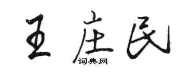 駱恆光王莊民行書個性簽名怎么寫
