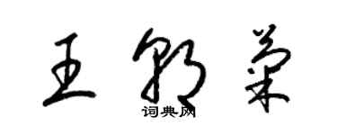 梁錦英王朝菊草書個性簽名怎么寫