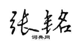 曾慶福張銘行書個性簽名怎么寫