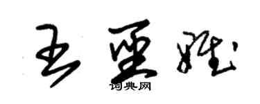朱錫榮王聖雅草書個性簽名怎么寫